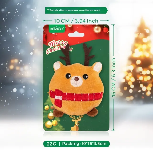 New Christmas Cat Plush Toy With Catnip Christmas Elk - Shop at LoveMi