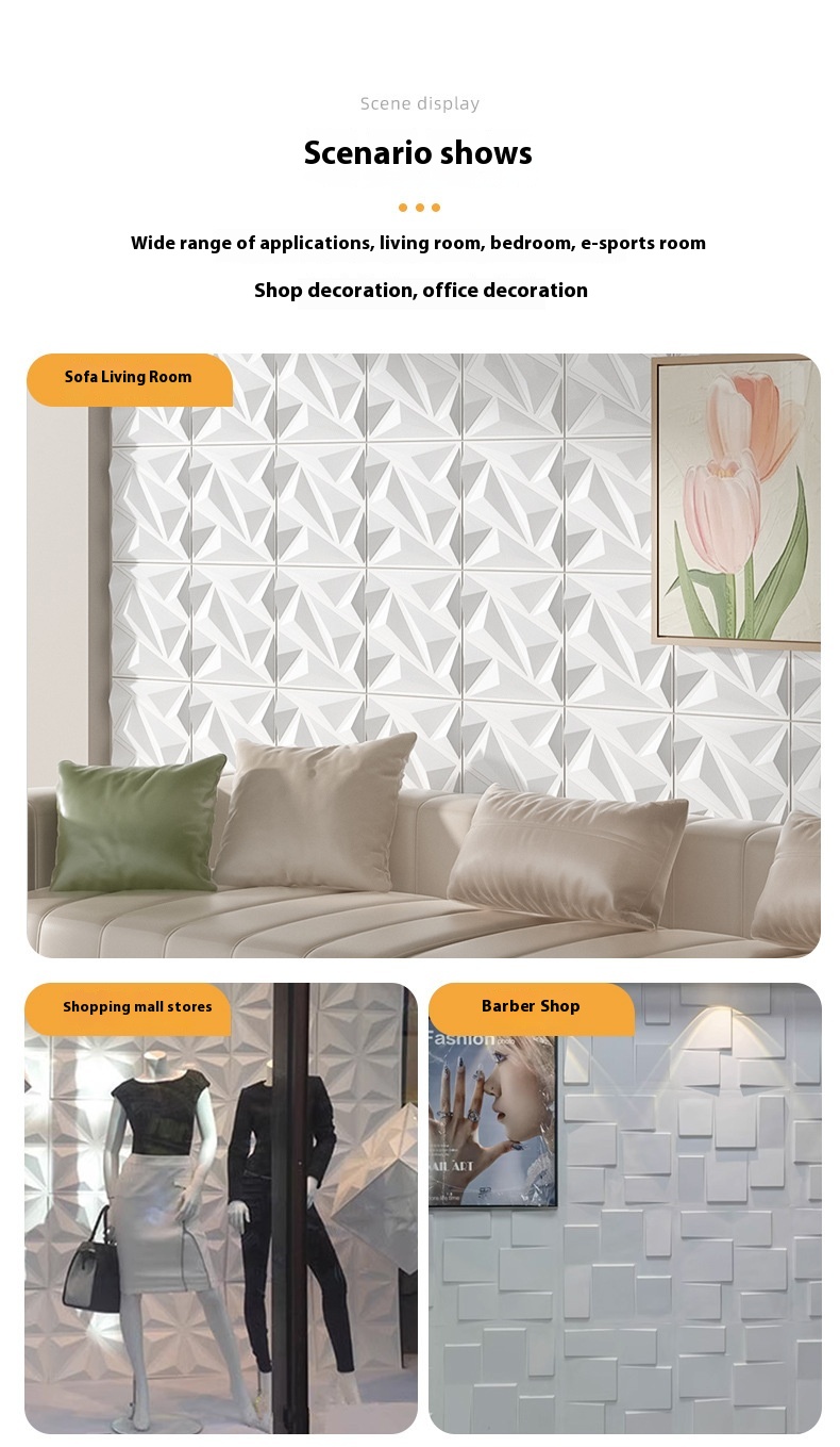 Title 6, 3D Three-dimensional Relief Wallpaper Self-adhe...