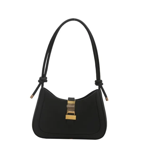 Retro Textured All match Shoulder Western Style Commuter Underarm Bag Black - Shop at LoveMi