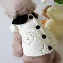 Dog Autumn And Winter Fleece-lined Warm Cotton - Apricot - View 1