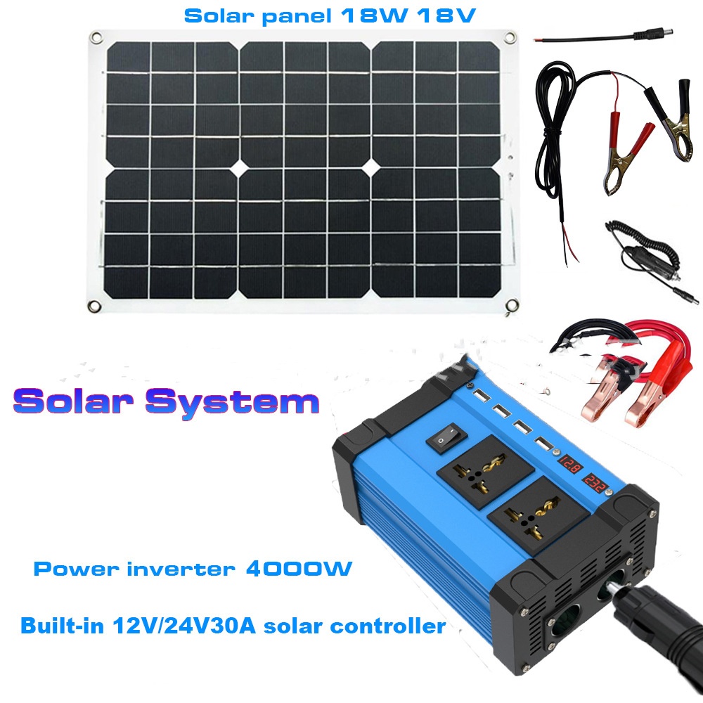 Title 2, 300W Solar Suit System 12V Inverter 30A Control...