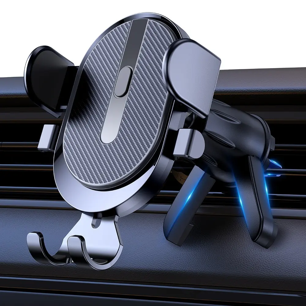 Car-mounted Mobile Phone Bracket With Hook Rotating Air Outlet