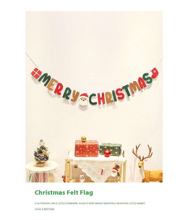 Title 6, Christmas Decoration Hanging Flag Scene Layout