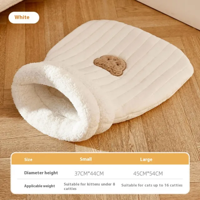 Sleeping Bag Warm Closed Pocket Cat Nest White - Shop at LoveMi