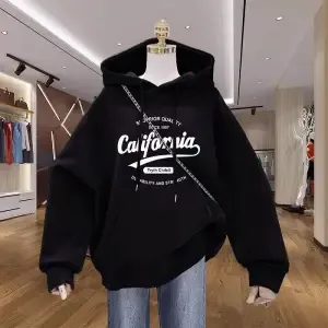 Fleece Navy Blue Design Print Jacket - Thin Black