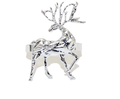 Title 7, Christmas Napkin Ring Golden Diamond Deer Napki...