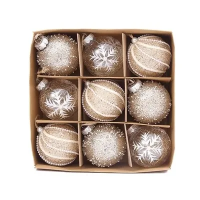 Christmas Decorations 6CM Painted PET 2 Models 8Cm - Shop at LoveMi