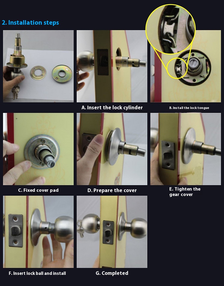 Title 4, Stainless Steel Spherical Door Lock