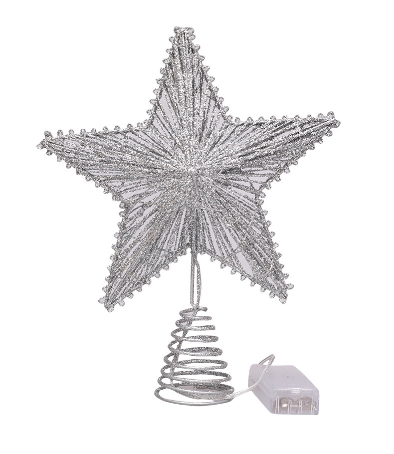 Title 5, Linear Iron Christmas Tree Top Star Five-pointe...