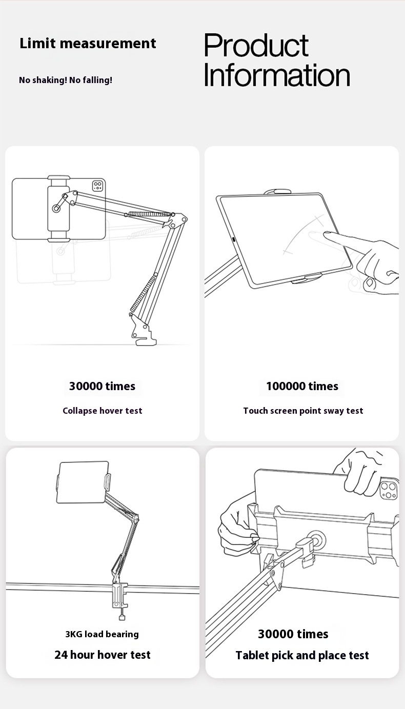 Title 8, Lazy Phone Holder Metal Cantilever