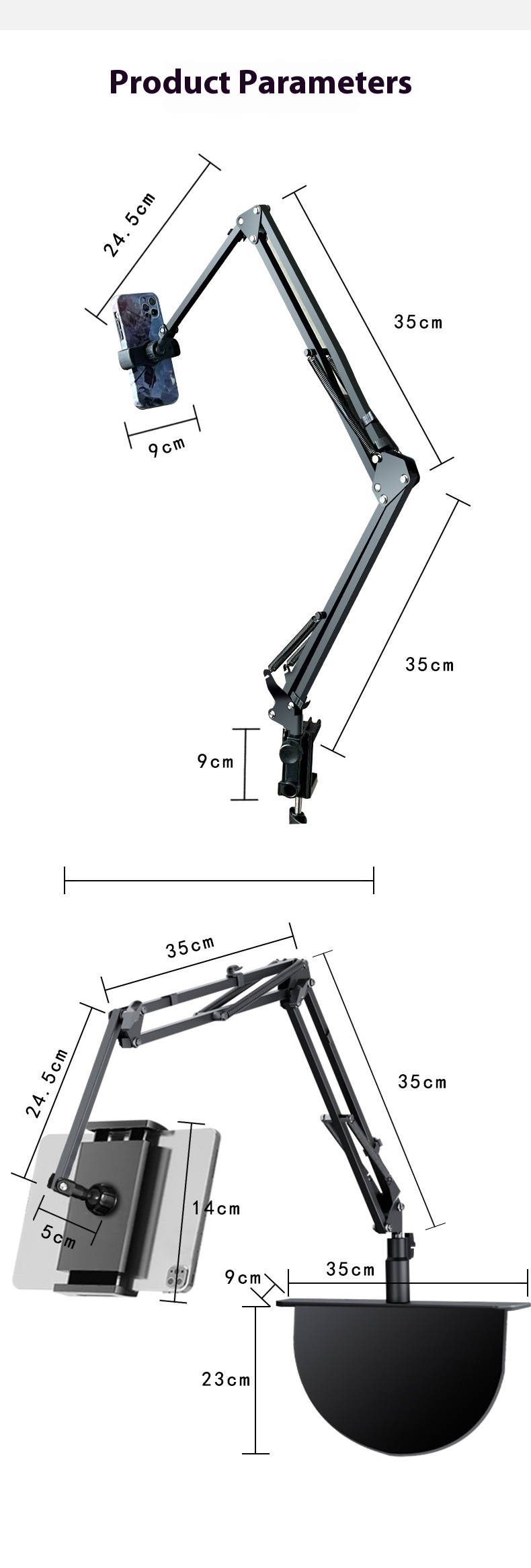 Title 4, Lazy Phone Holder Metal Cantilever