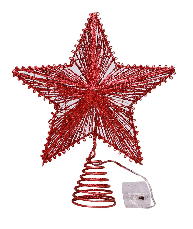 Title 7, Linear Iron Christmas Tree Top Star Five-pointe...