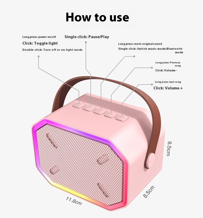 Title 2, Home Audio With Karaoke Gadget Wireless Bluetoo...