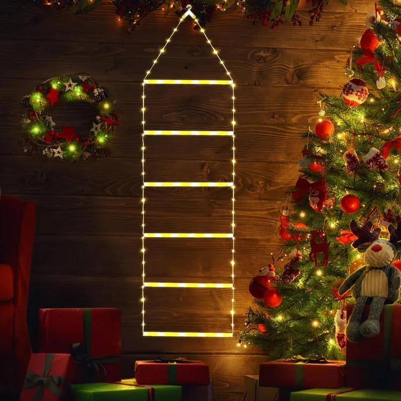 Christmas LED Ladder Lighting Chain Santa Claus Climbing Light - Lamp And Muppet