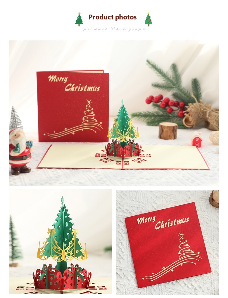 Title 3, 3d Christmas Greeting Card Stereo Christmas Tre...