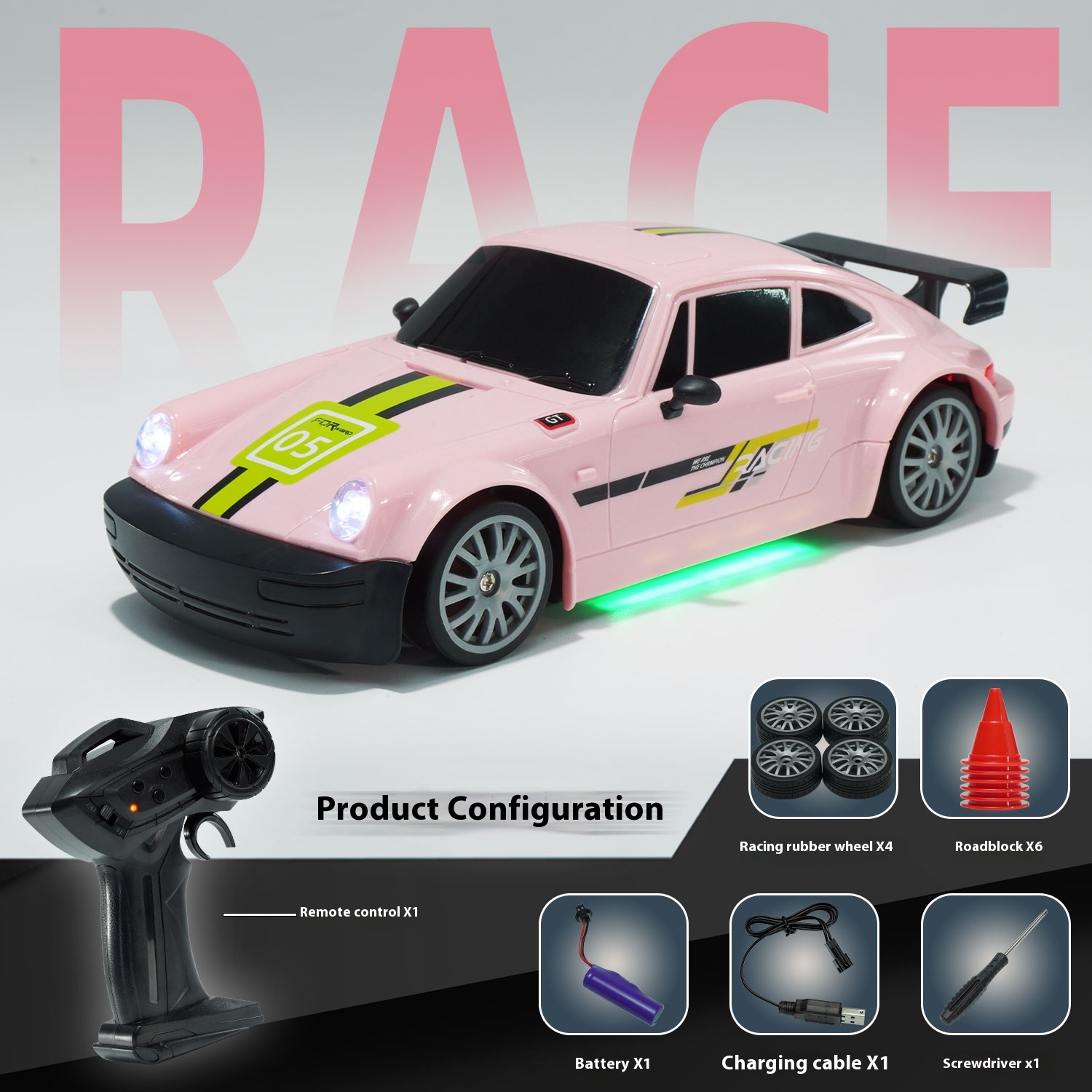 Title 2, RC Four-wheel Drive Drift Remote Control Car En...