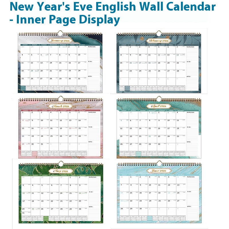 Title 3, English Version Calendar Countdown Wall Hanging