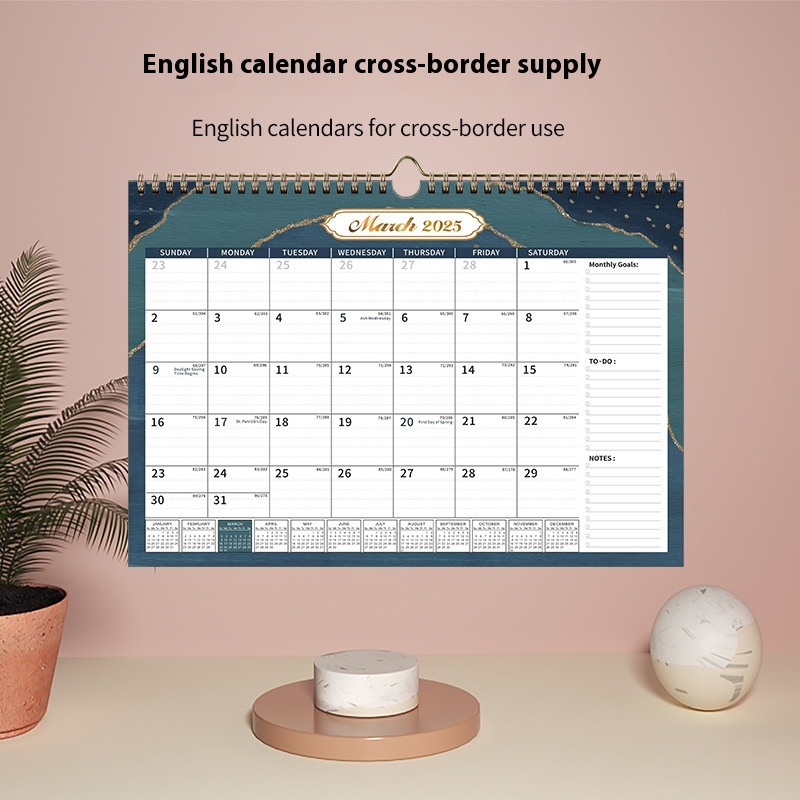 Title 5, English Version Calendar Countdown Wall Hanging