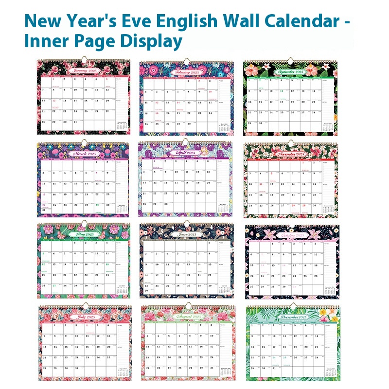 Title 5, English Version Desktop Calendar Wall Style