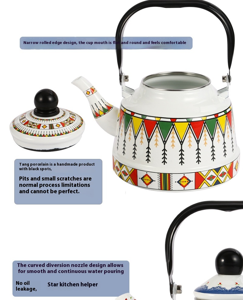 Title 11, Enamel 5L Teapot Enamel Pot Enamel Pot Kettle F...