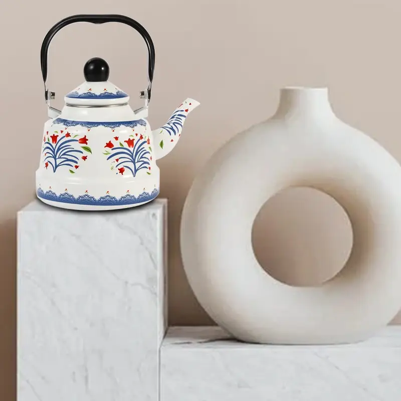 Enamel 5L Teapot Enamel Pot Enamel Pot Kettle For Induction Cooker