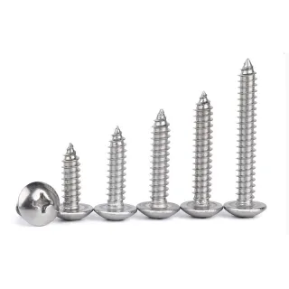 Stainless Steel Cross Big Head Self-tapping Screw Mushroom-shaped Haircut Round Head