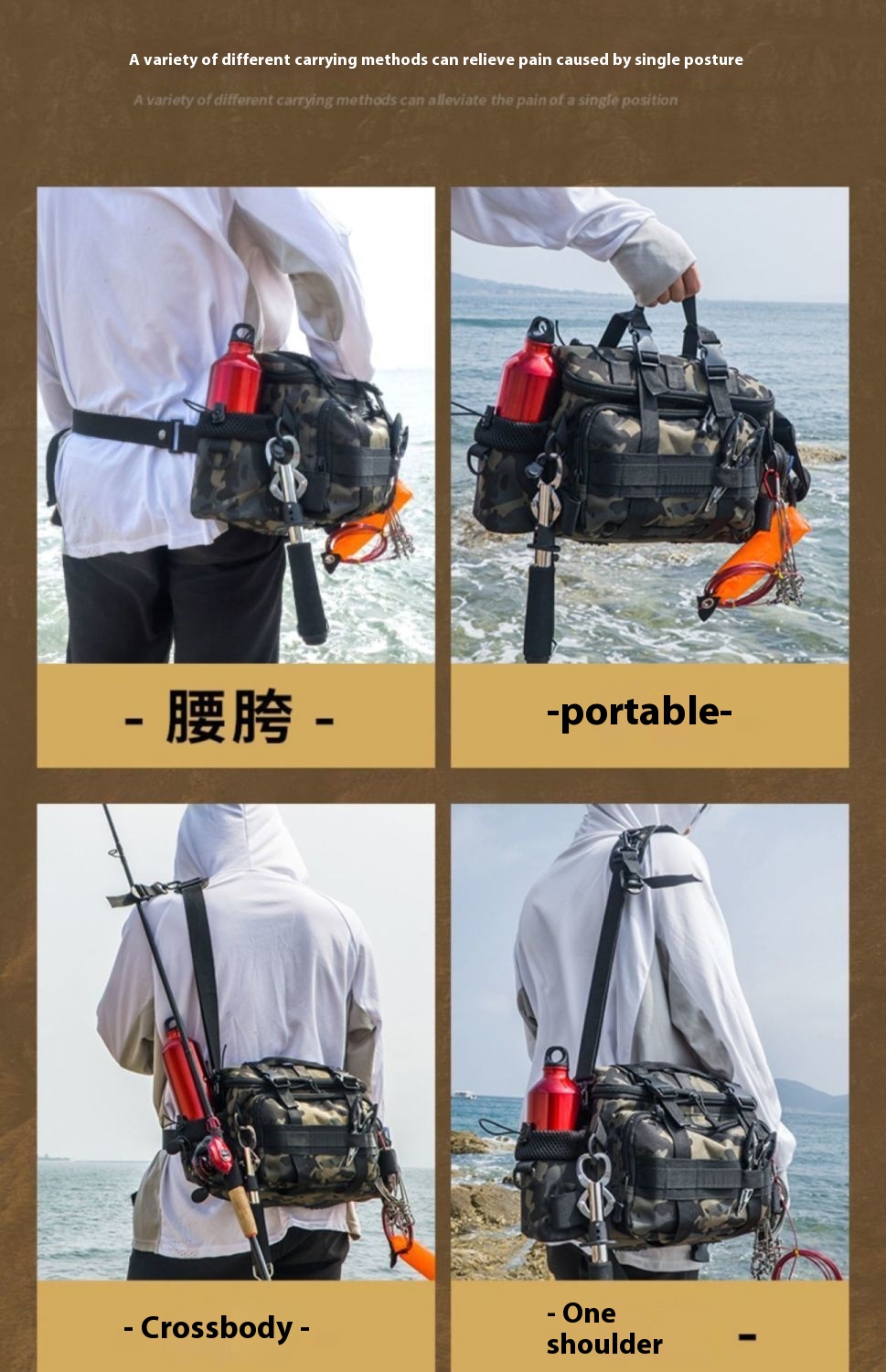 Title 10, Fishing Gear Luya Crossbody Multi Functional St...