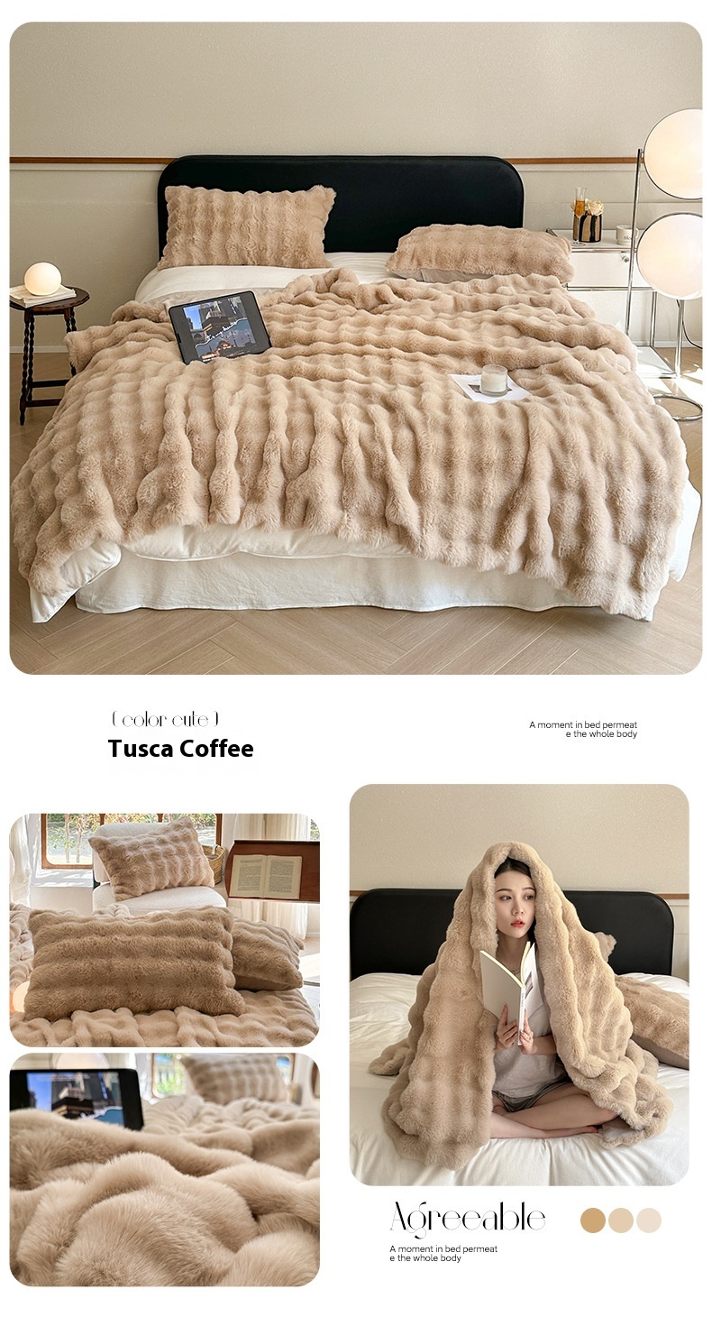 Title 19, Rex Rabbit Velvet Blanket Thickened Warm Fur Ve...