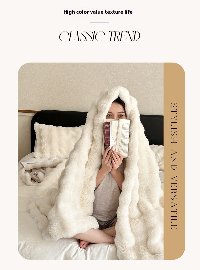 Title 5, Rex Rabbit Velvet Blanket Thickened Warm Fur Ve...