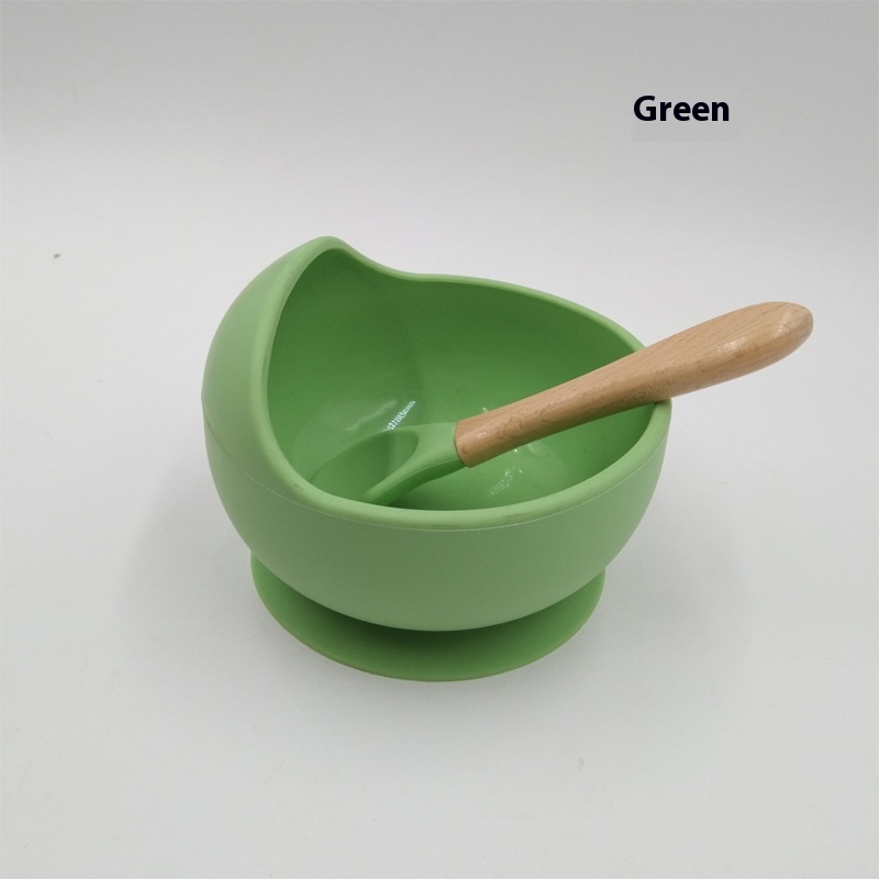 Green Wooden Handle Spoon