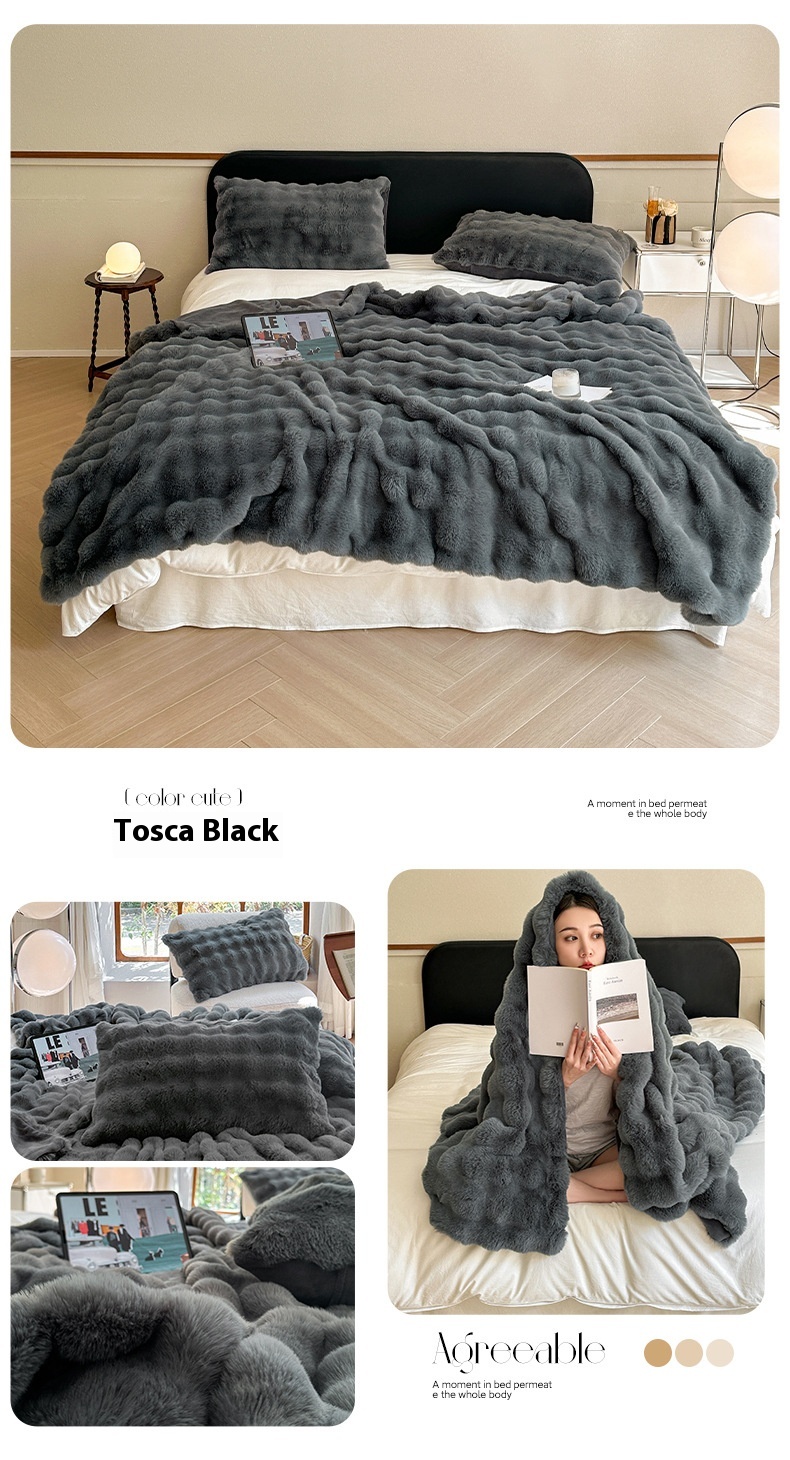 Title 17, Rex Rabbit Velvet Blanket Thickened Warm Fur Ve...