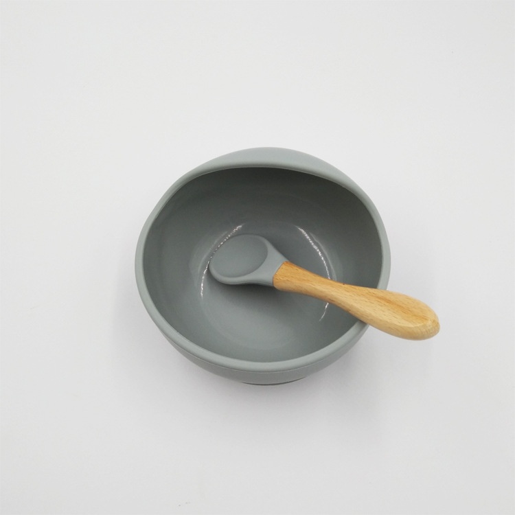 Gray Wooden Handle Spoon