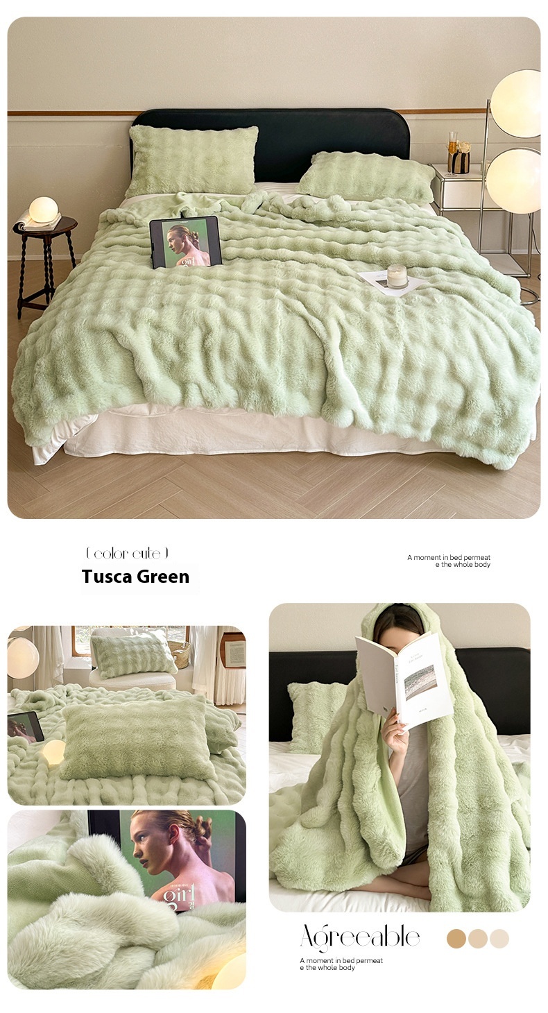 Title 6, Rex Rabbit Velvet Blanket Thickened Warm Fur Ve...