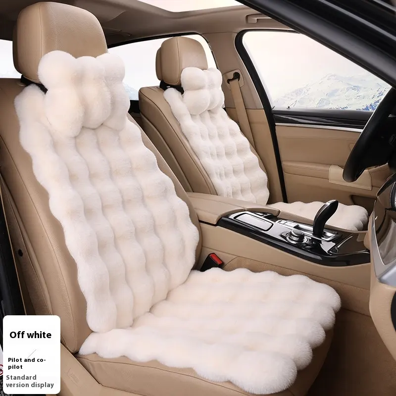Bubble Velvet Winter Car Cushion Thickened Warm Plush Universal