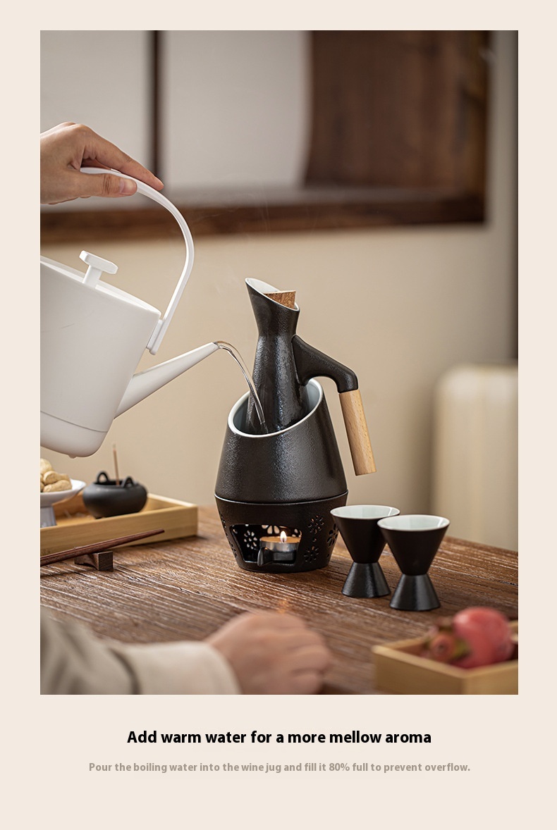 Title 8, Black Porcelain Japanese Wine-warmer Household ...