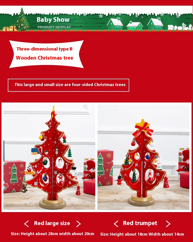 Title 7, Christmas Decorations Small Mini Tree Diy Three...