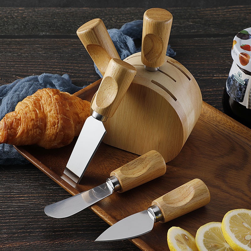 Title 21, Oak Seat Cheese Knife Suit Stainless Steel Fork...