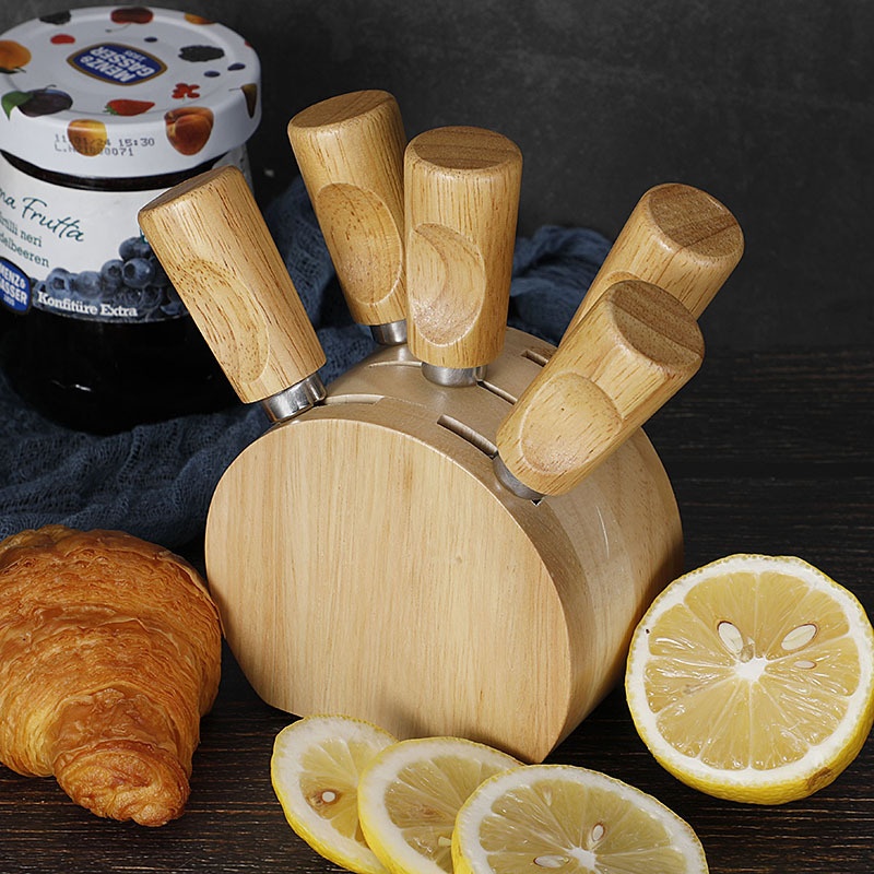 Title 7, Oak Seat Cheese Knife Suit Stainless Steel Fork...