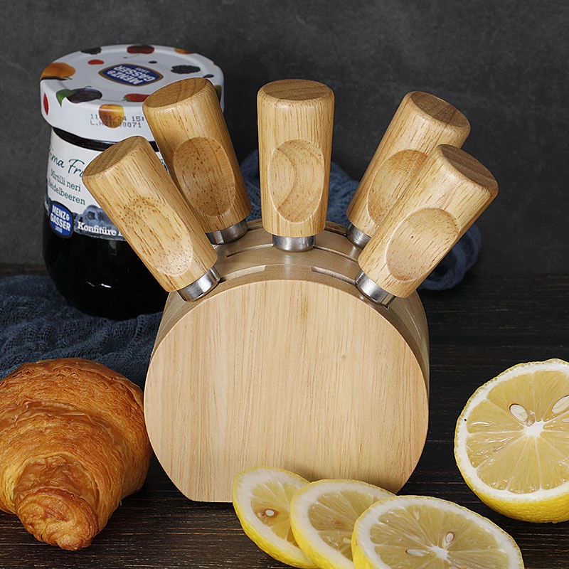 Title 19, Oak Seat Cheese Knife Suit Stainless Steel Fork...