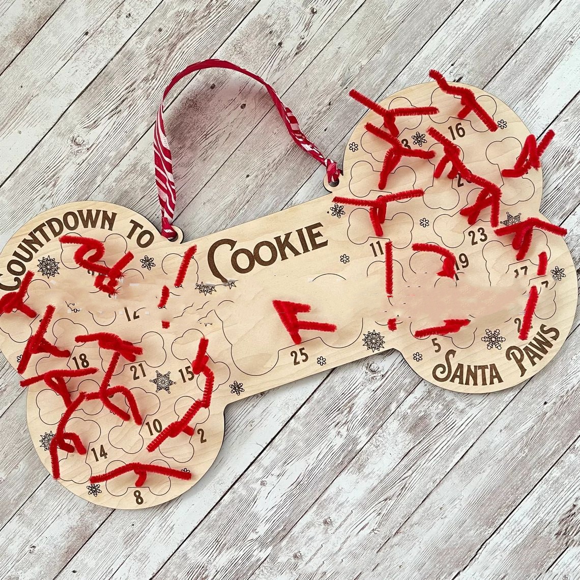 Title 5, Dog Bone Countdown Listing Christmas Decoration