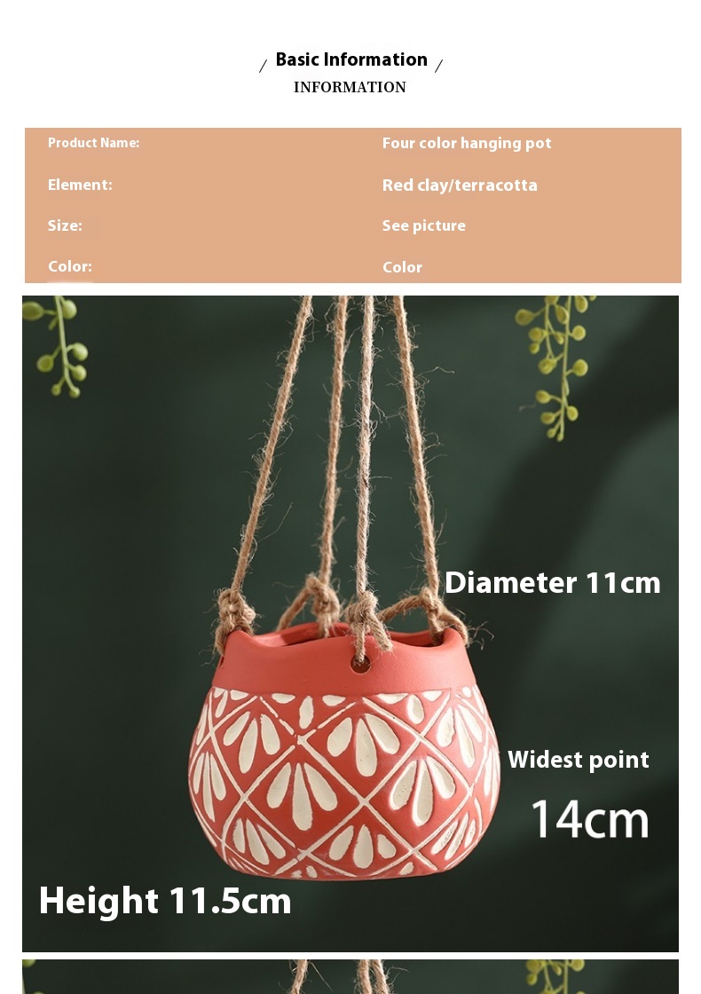 Title 5, Cradle And Flower Pot Hanging Creative Green Ra...