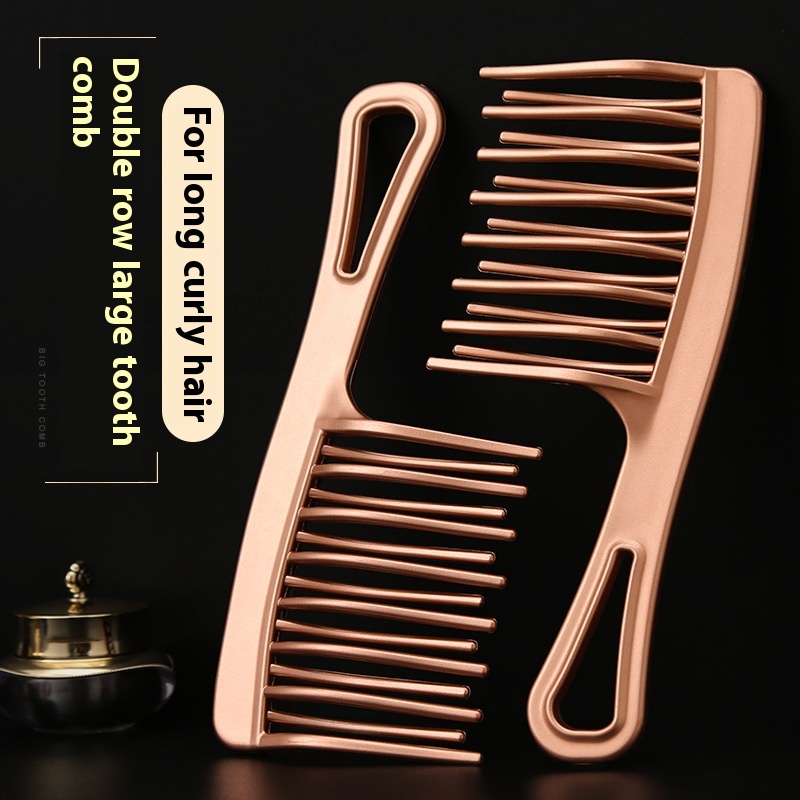 Title 6, Double Row Large Tooth Comb Curly Hair Design S...