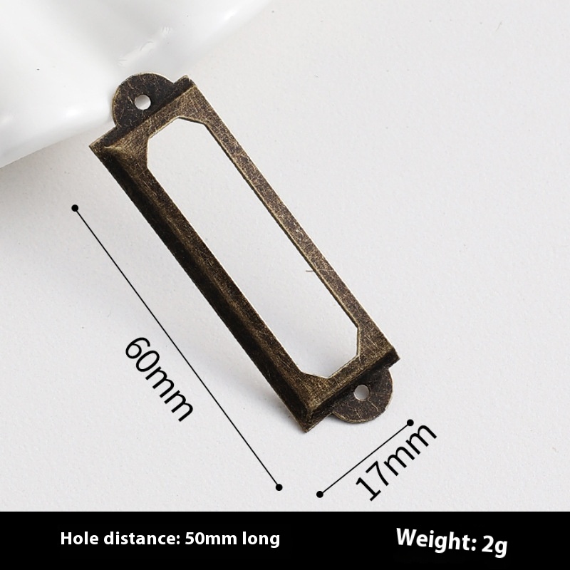 Iron Antique Drawer Card Clip Label Bookmark Frame - Image 9