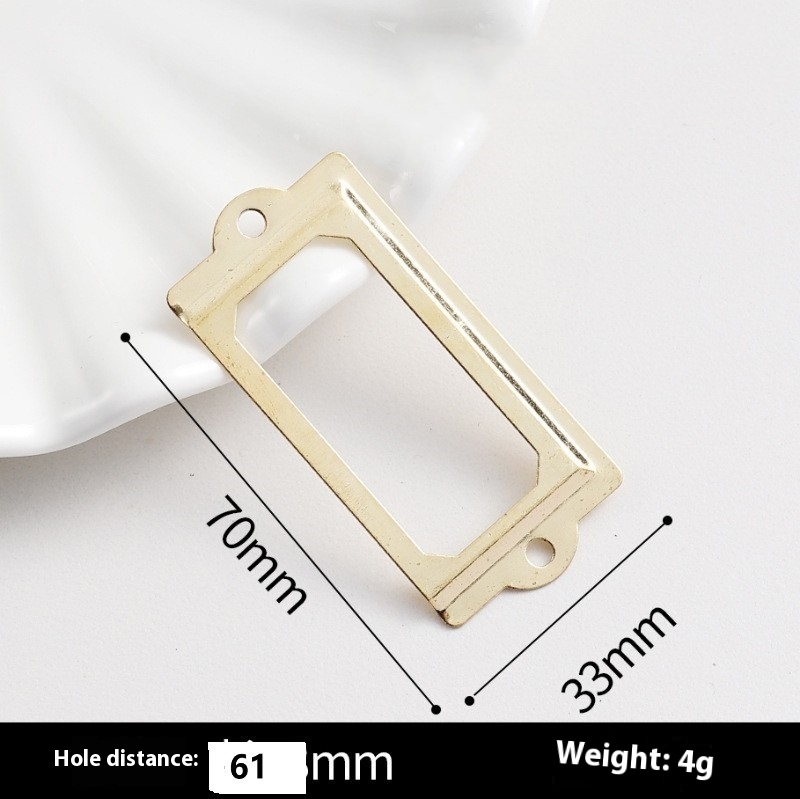 Iron Antique Drawer Card Clip Label Bookmark Frame