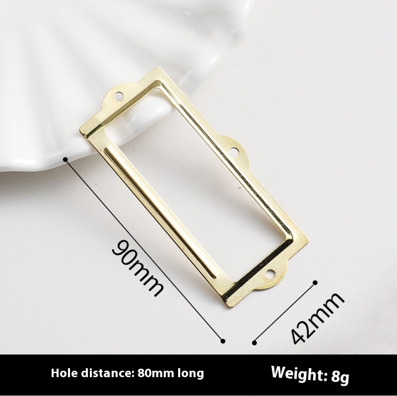 Iron Antique Drawer Card Clip Label Bookmark Frame - Image 7