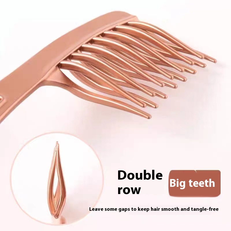 Title 4, Double Row Large Tooth Comb Curly Hair Design S...