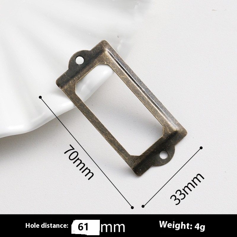 Iron Antique Drawer Card Clip Label Bookmark Frame - Image 8