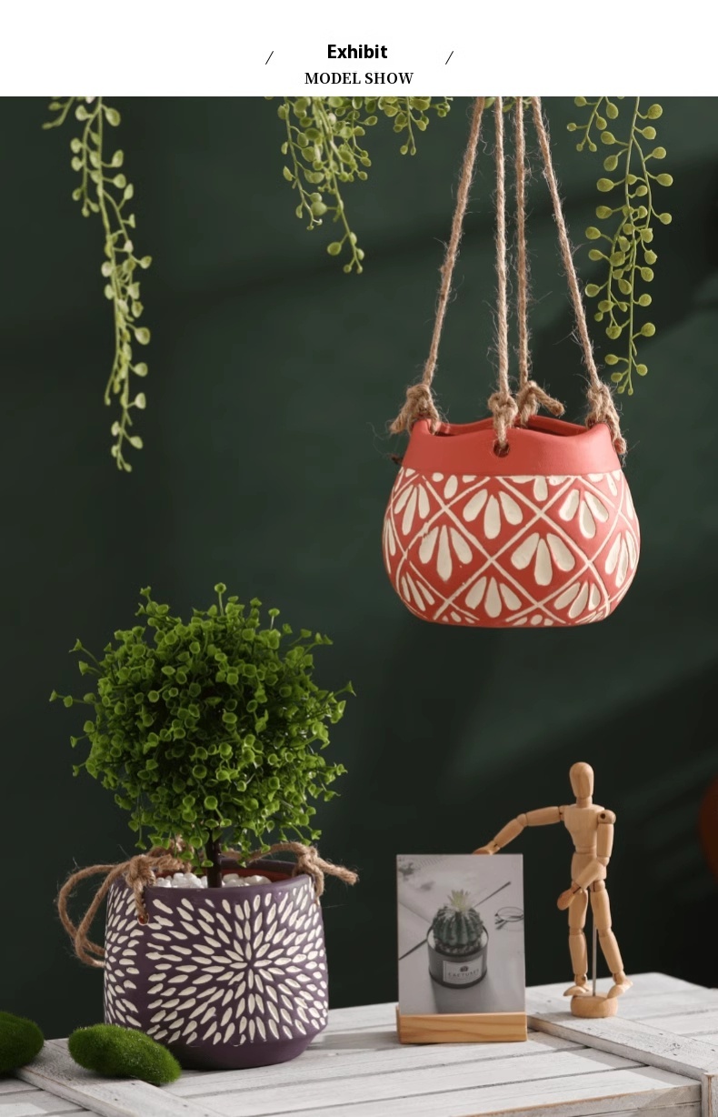 Title 7, Cradle And Flower Pot Hanging Creative Green Ra...