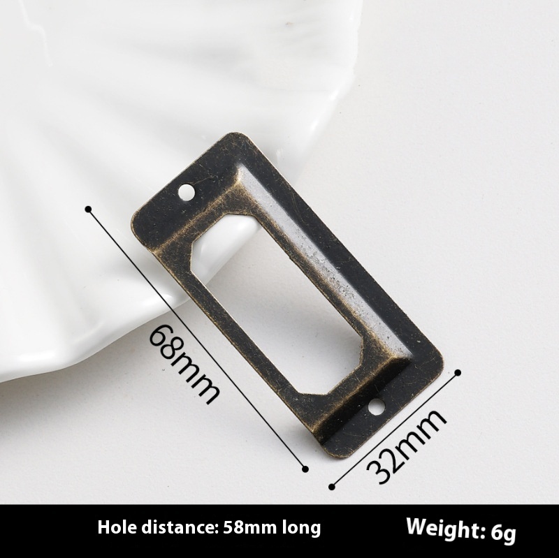 Iron Antique Drawer Card Clip Label Bookmark Frame - Image 2