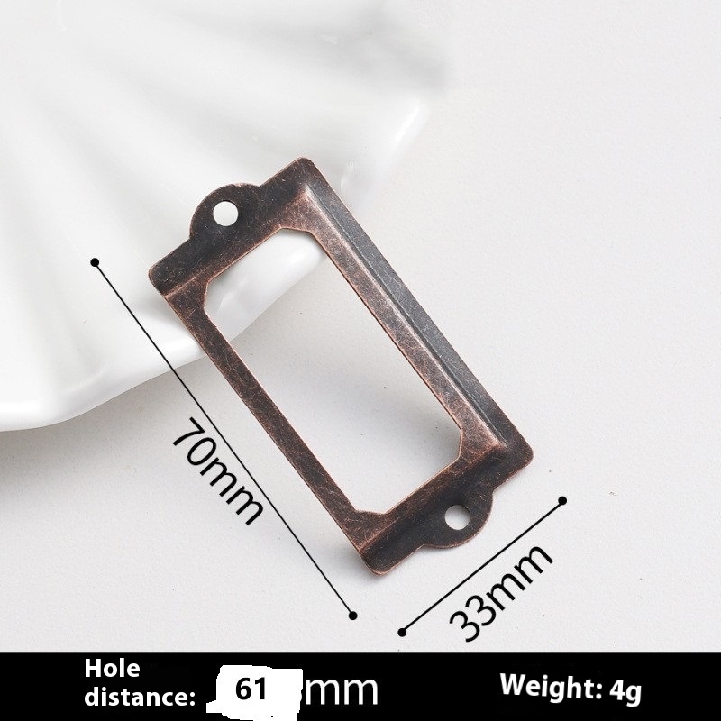 Iron Antique Drawer Card Clip Label Bookmark Frame - Image 6